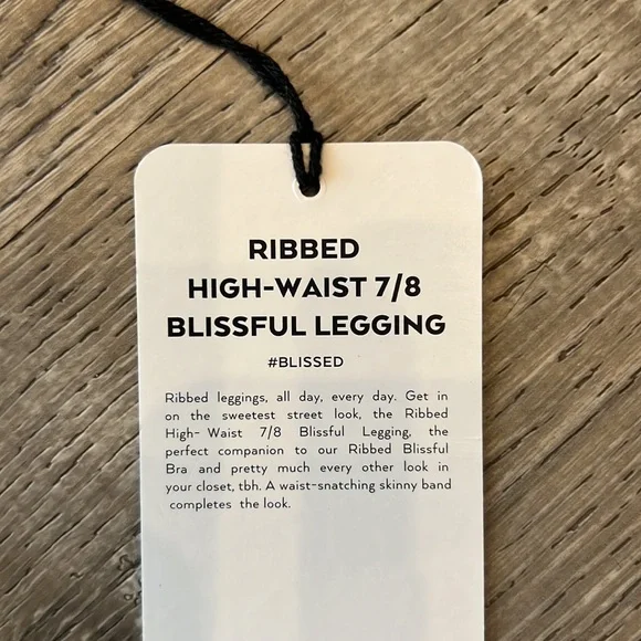 Alo Yoga Ribbed High-Waist 7/8 Blissful - Picture 3 of 3